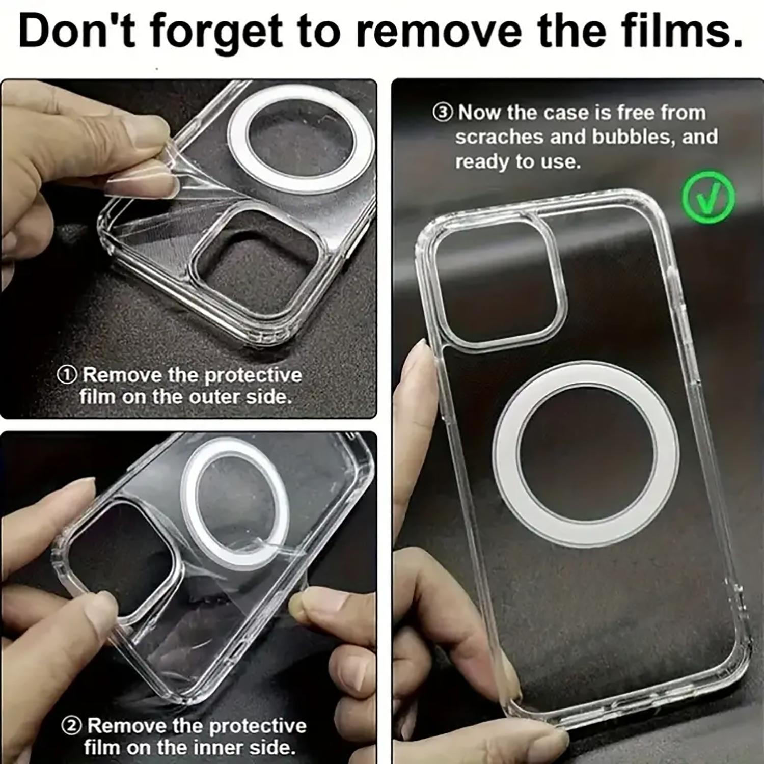 For iPhone Cases, Magnetic Protective Cases, Shockproof All-Around Protection, Transparent Magnetic Phone Cases, Suitable for iPhone 17 Air 16 Pro Max, 16 Pro, 15, 14, 13, 12, And 11, XS Max, XR, 7, 8, SE2, SE3