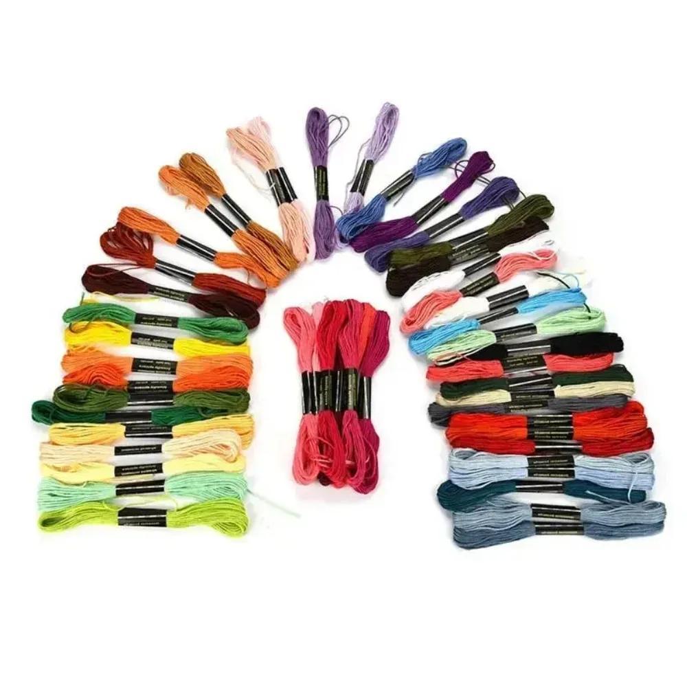 50 PCS Multicolor Embroidery Floss Set - 8m Per Skein, Non-Repeating Compatible Colors, Premium Cotton Cross Stitch Thread for DIY Sewing, Crafts & Needlework