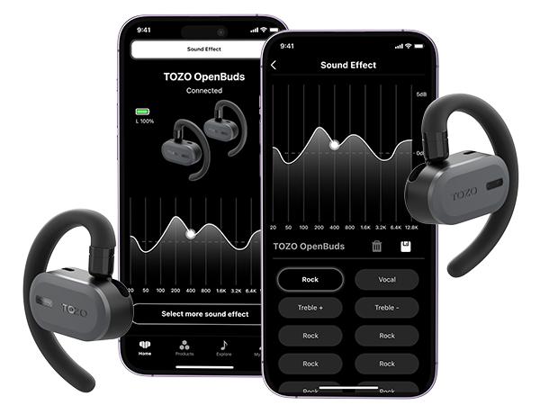 TOZO Open Buds Lightweight True Open Ear Wireless Earbuds with Multi-Angle Adjustment Audio Earphones sport earbuds Headphones Electronic Headset wireless earphone app control open-ear headphone Black headphones bluetooth noisecancellingheadphones TOZO Open Buds Lightweight True Open Ear Wireless Earbuds with Multi-Angle Adjustment Audio Earphones sport earbuds Headphones Electronic Headset wireless earphone app control open-ear headphone Black headphones bluetooth noisecancellingheadphones