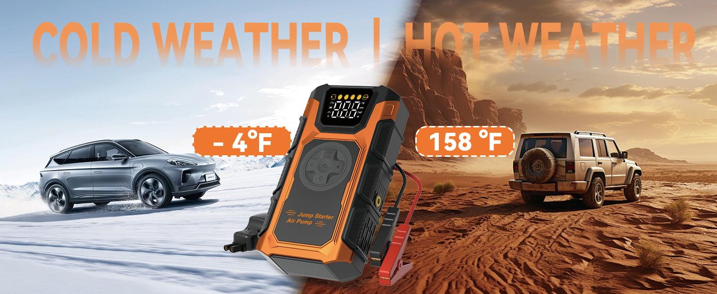 13800hAm the 10 in 1 the 7000A Car Jump Starter with Air Compressor,Battery Jumper Starter Portable with 150PSI Tire Inflator 12V Jump Box with LCD Display,Flashlight,Storage Case (Up 11.0L Gas/9.0L Diesel Engine