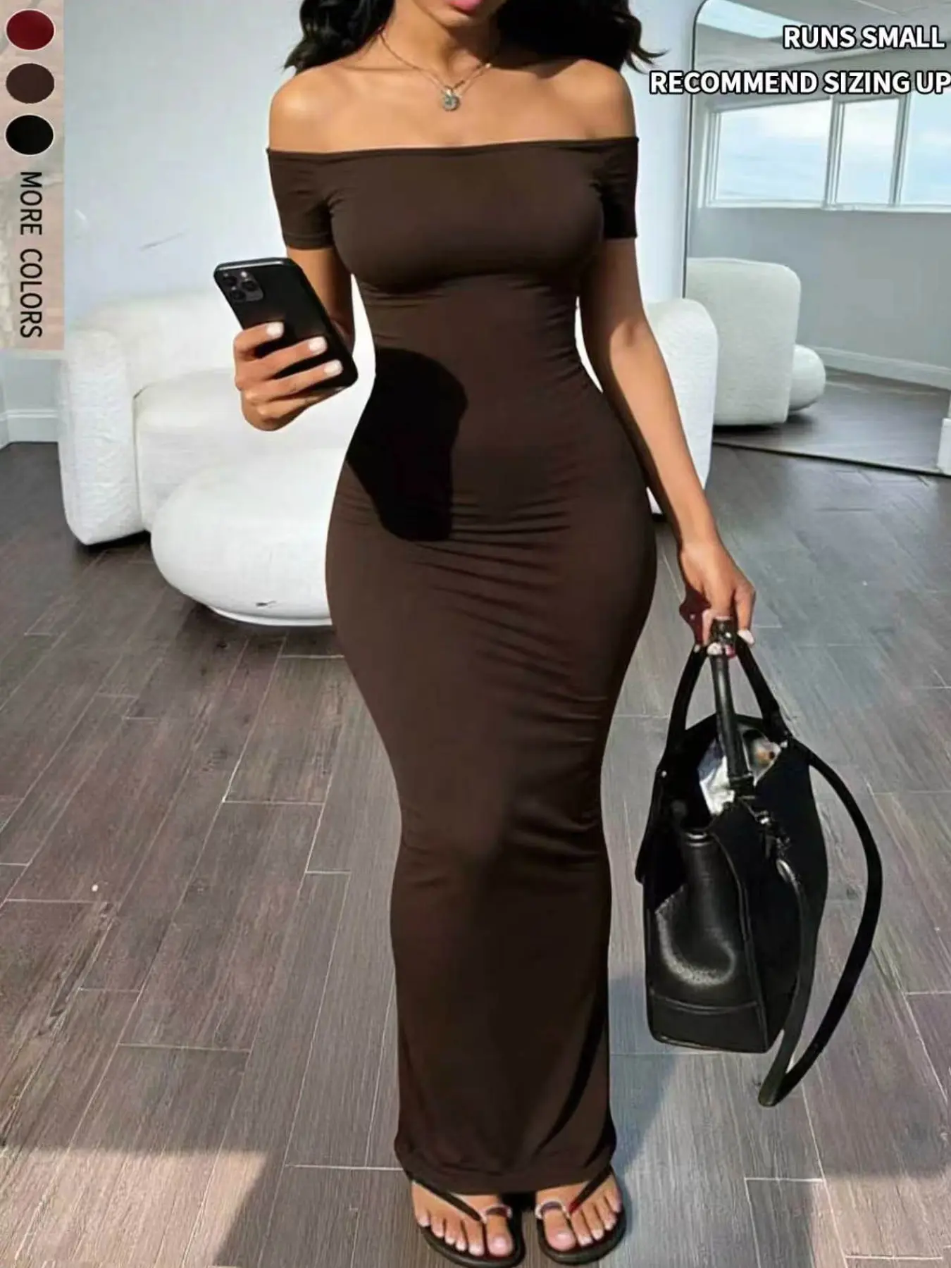 【Black Friday】Elegant One-Shoulder Short Sleeve Dress, Bodycon Waist Cinched Ruched Bodycon Long Skirt, Perfect for Daily Wear, Dates, Street Style, Casual