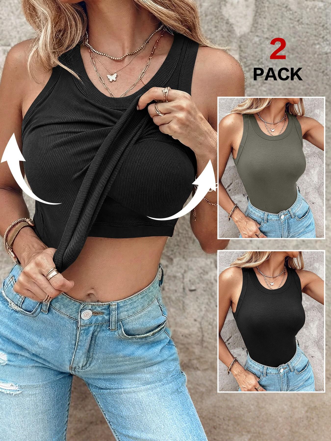 Ribbed Sports Tank Top with Backless Design, Sleeveless Style for All Seasons, Slim-Fitting with Organic Textile Yoga Sports Vest