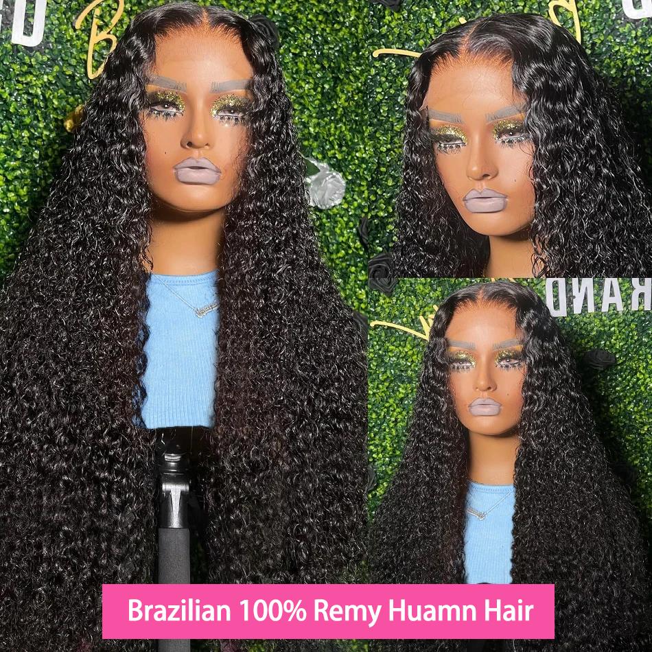 Bling Hair Deep Wave Hd Transparent 13x6 Lace Front Wig Human Hair Wet and Wavy 13x4 Curly Frontal Wigs Brazilian Bleached Human Hair for Women