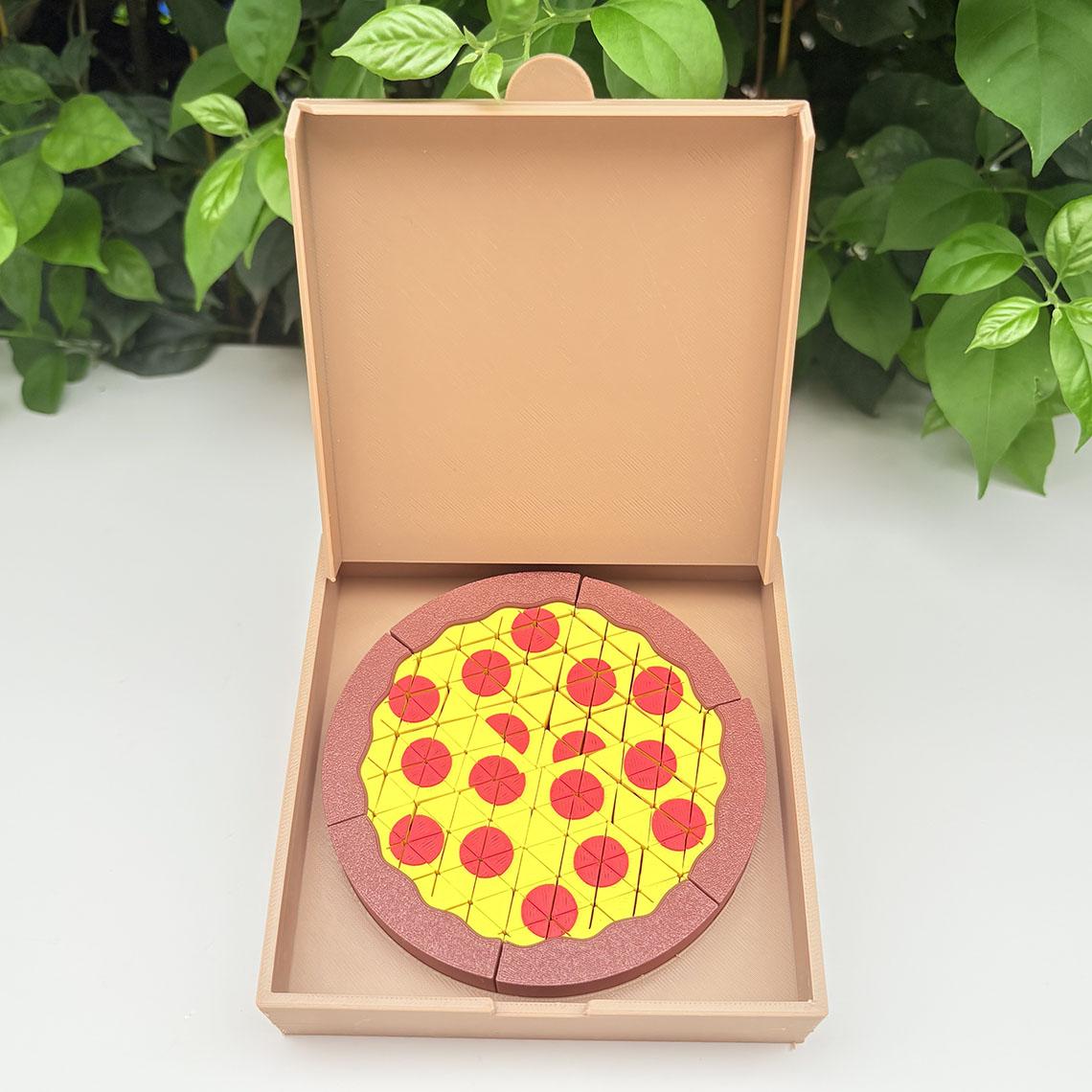 Pizza Box for Mini Pixel Pizza Stress Toys,3D Printed Mini Pizza Puzzle Box