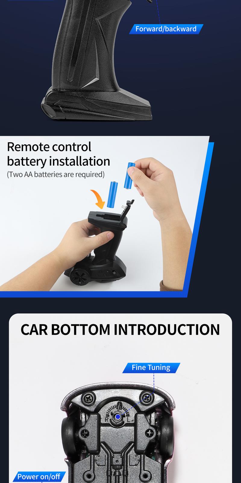 Hotfree 1/64 Mini RC Drift Car, 4WD High-Speed Full-Proportional Remote Control Sports Car with Steering Servo, LED Lights, USB Rechargeable, Desktop Entertainment Toy, Fun Birthday Christmas Gift for Kids Boys Portable Exquisite Details