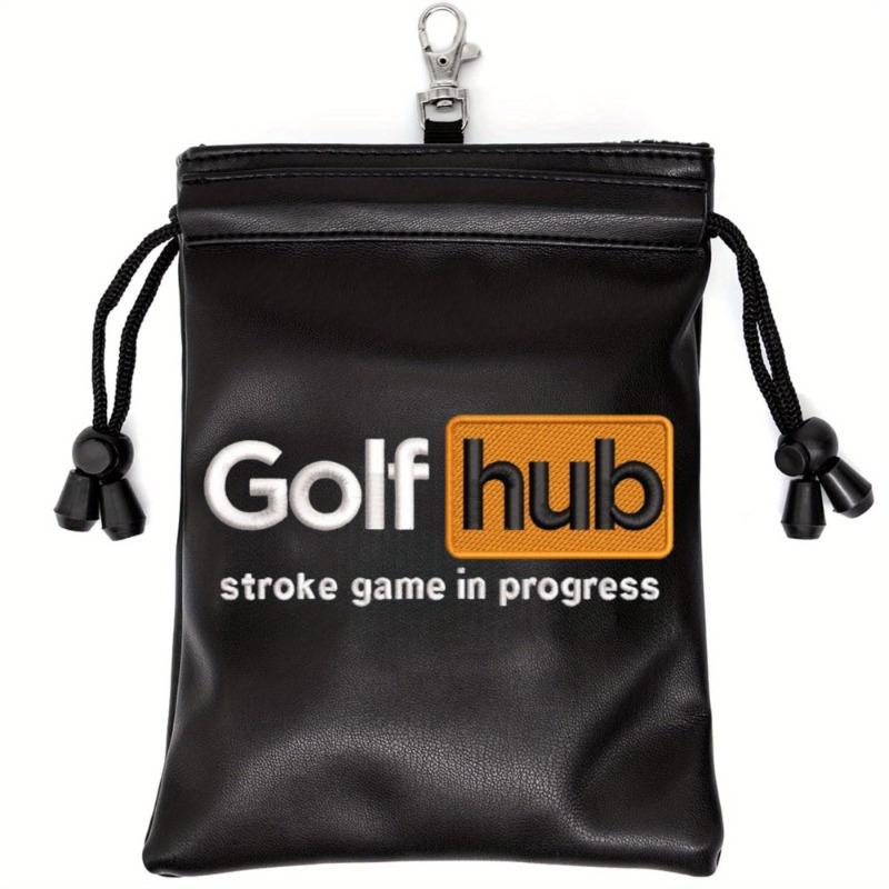 Durable Waterproof Golf Valuables Pouch, Golf Tee Pouch with Drawstring Closure, Portable Ball Pouch for Men Golfers, Unique Gift Idea, Golf Accessories