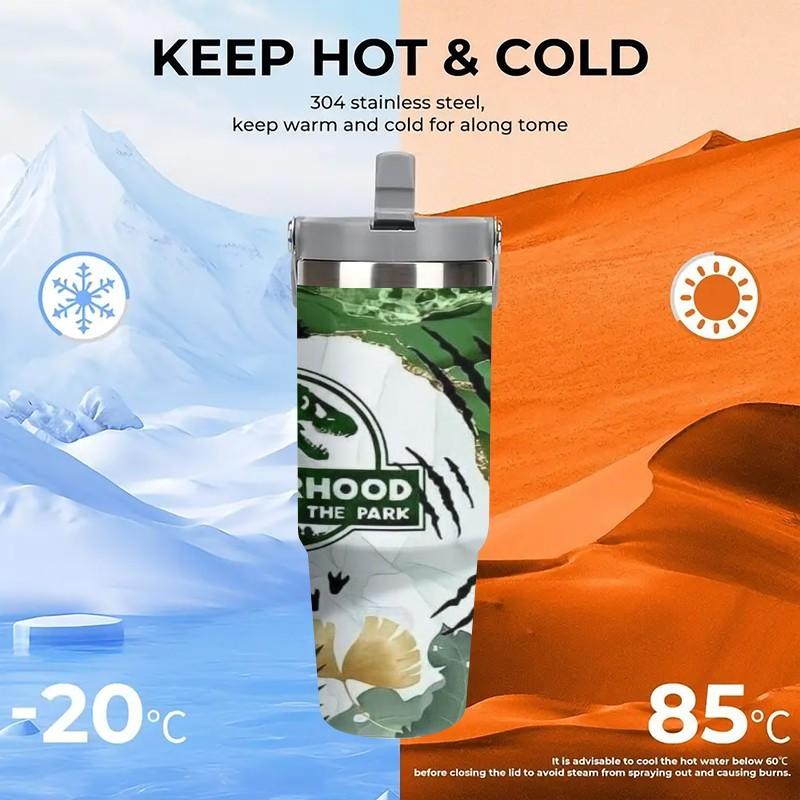 1pc Dinosaur Water Cup, Insulated Travel Mug, Leak-Proof Reusable Bottle, BPA-Free, Outdoor & Daily Use, Multiple Styles Available