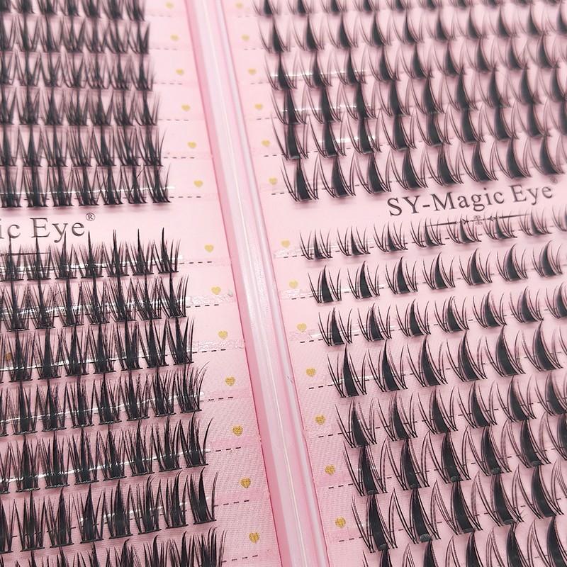 2 Box Pack 704/720/736 Cluster False Eyelashes Set, Natural Look, Brown color 40D, 8-16mm Mixed Length, DIY Single Cluster Lashes, Natural Look & Wispy & Ultra Soft & Super Light For Daily Life & Party & Music Festival