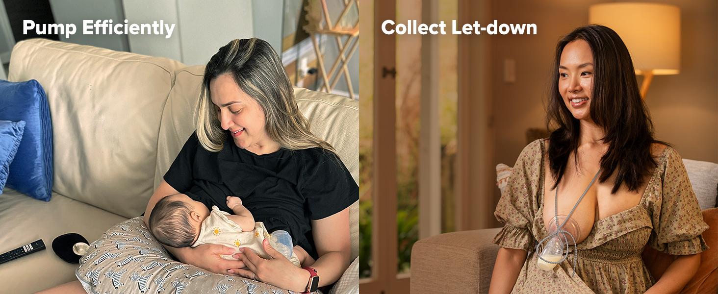 haakaa Manual Breast Pump for Breastfeeding, Silicone Manual Pump, BPA-free, Mom Stuff, Clear 4oz/100ml