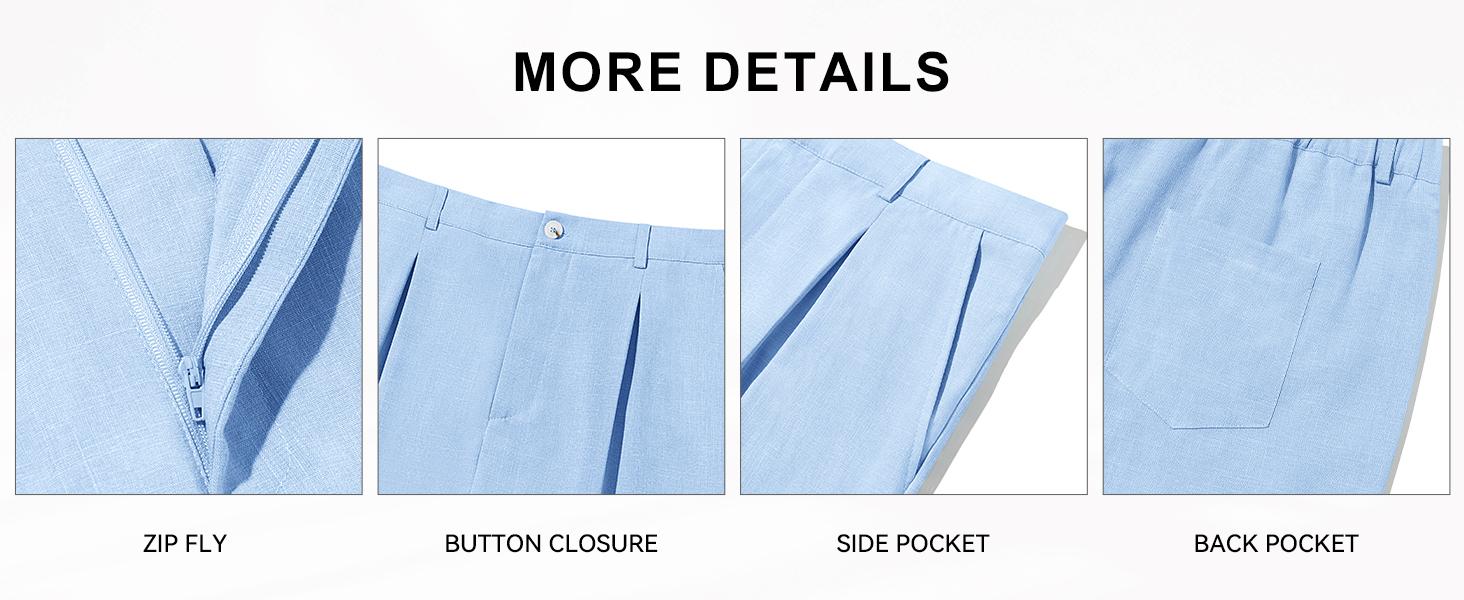 Runcati  Men’s Casual Pants Elastic Waist Lightweight Loose Fit Pleated Slacks Summer Beach Yoga Trousers