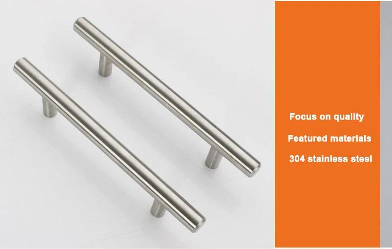 8/16PCS Silver Furniture Handles, Wardrobe Door Handles, Stainless Steel Drawer Handles, T-Bar Strip Kitchen Cabinet Closet Knobs