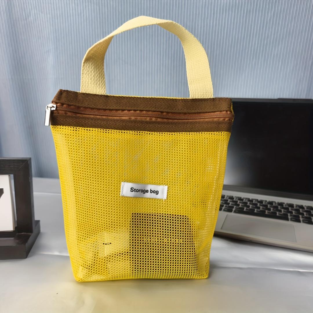 A Basic Nylon Mesh Storage Pouch, Ideal for Students to Carry Glasses, Skincare Items, And Toiletries for Fitness And Swimming