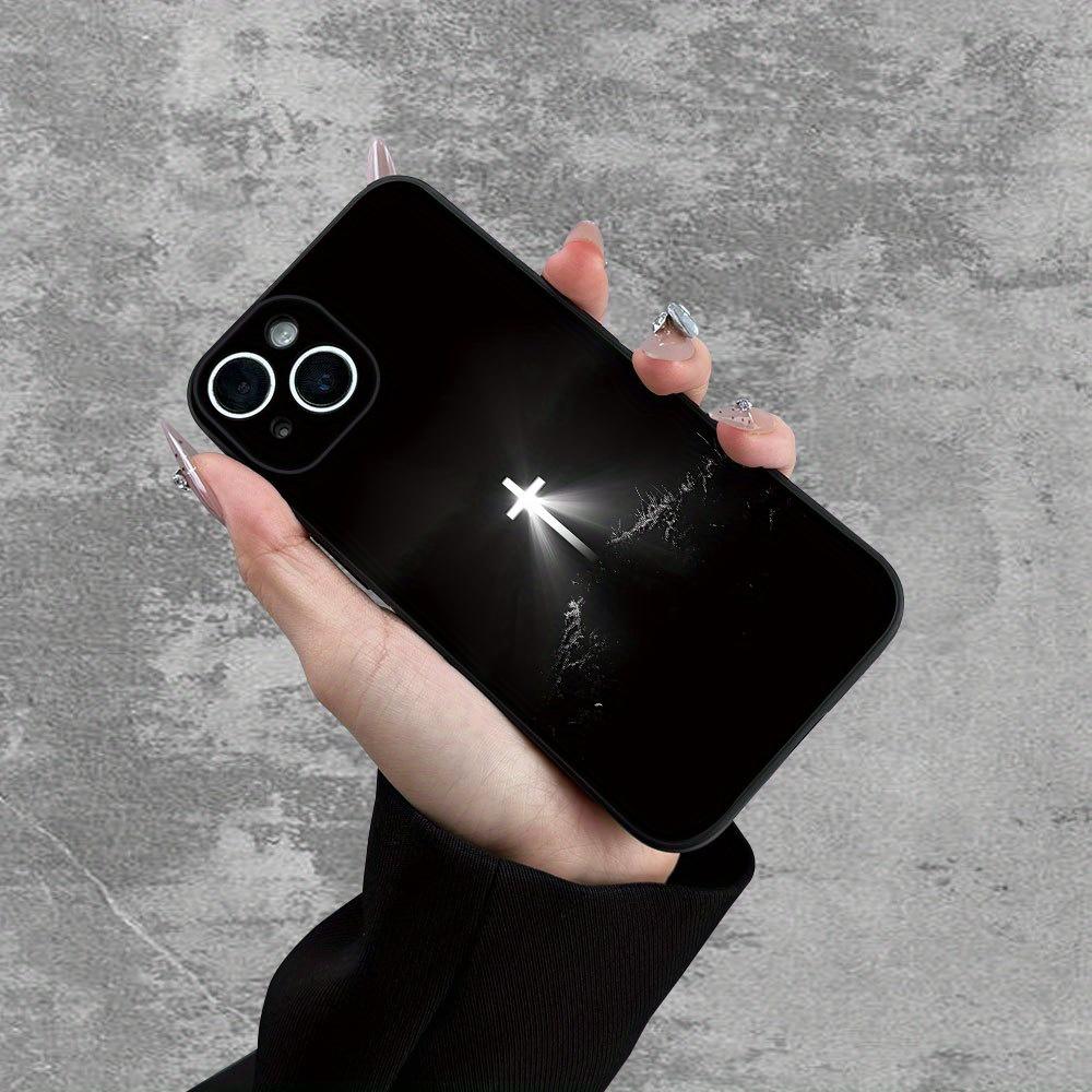Cross Pattern Shockproof Case for iPhone 15/15 Plus/15 Pro/15 Pro Max/11-16 Promax, Cover, Accessories, Simple Design, Perfect Gift