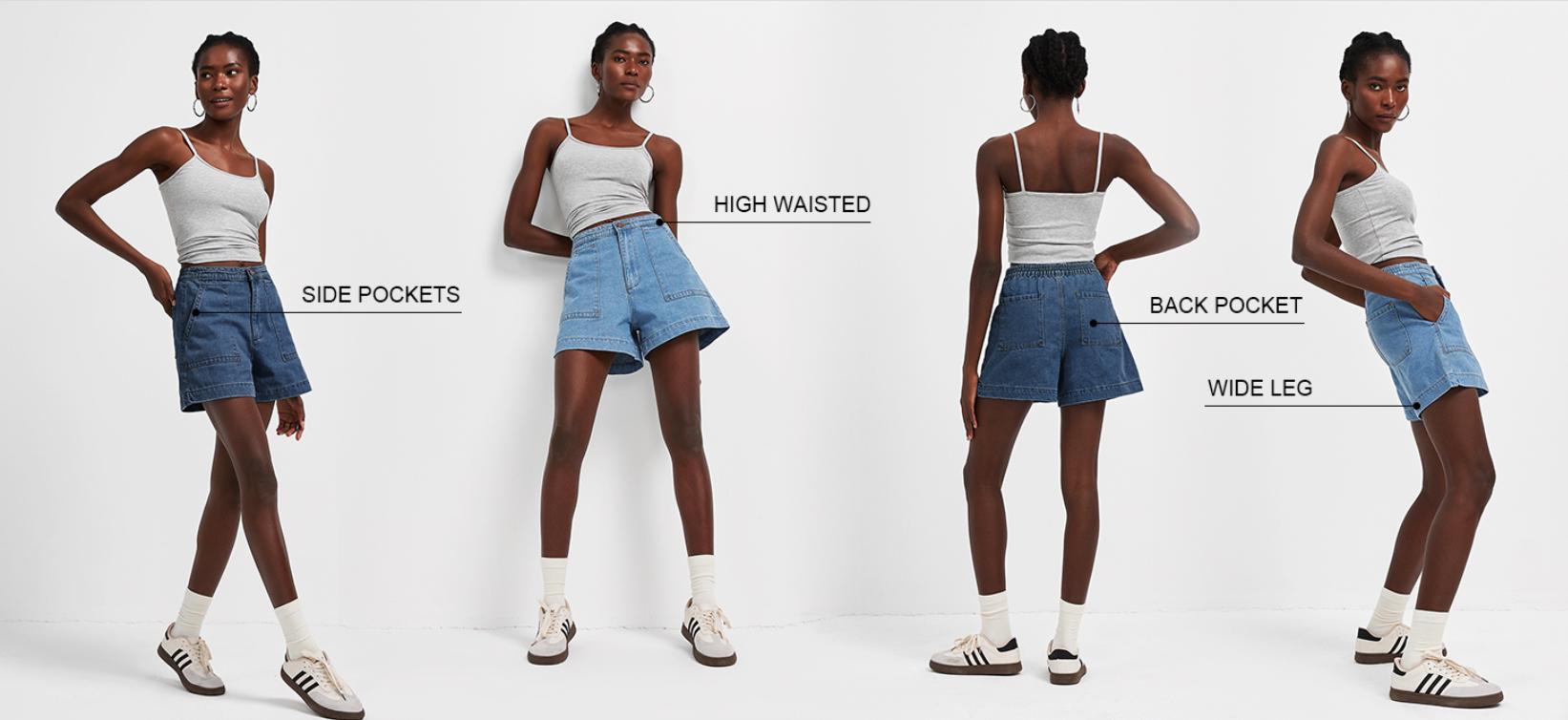 Imily Bela Women's Casual Jean Shorts High Waisted Denim Shorts Wide Leg Summer Shorts with Pockets Imily Bela Women's Casual Jean Shorts High Waisted Denim Shorts Wide Leg Summer Shorts with Pockets