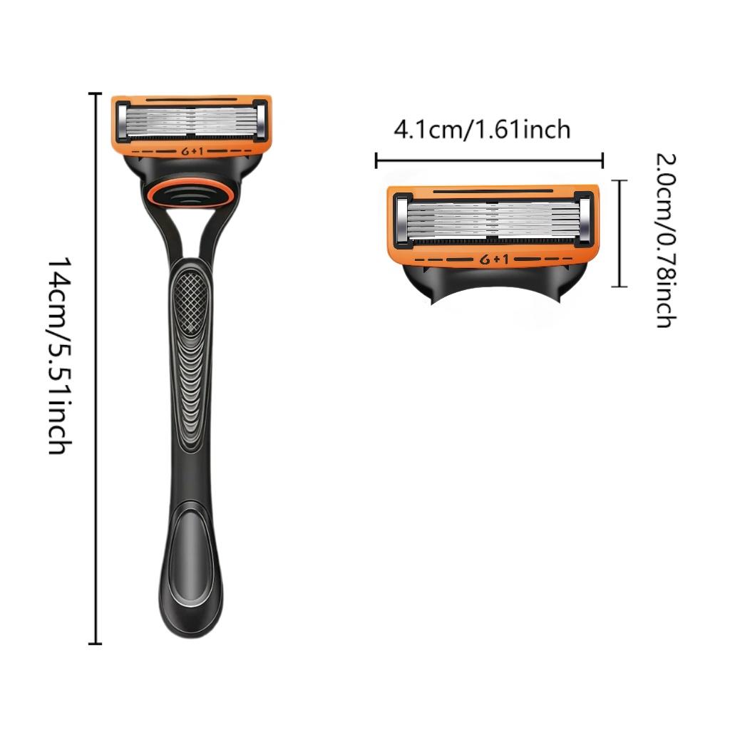 Men's Shaving Razor Set with 1 Handle and Extra Refills, Precision Trimmer, Stainless Steel Blades, Universal Fit, Sealed Packaging