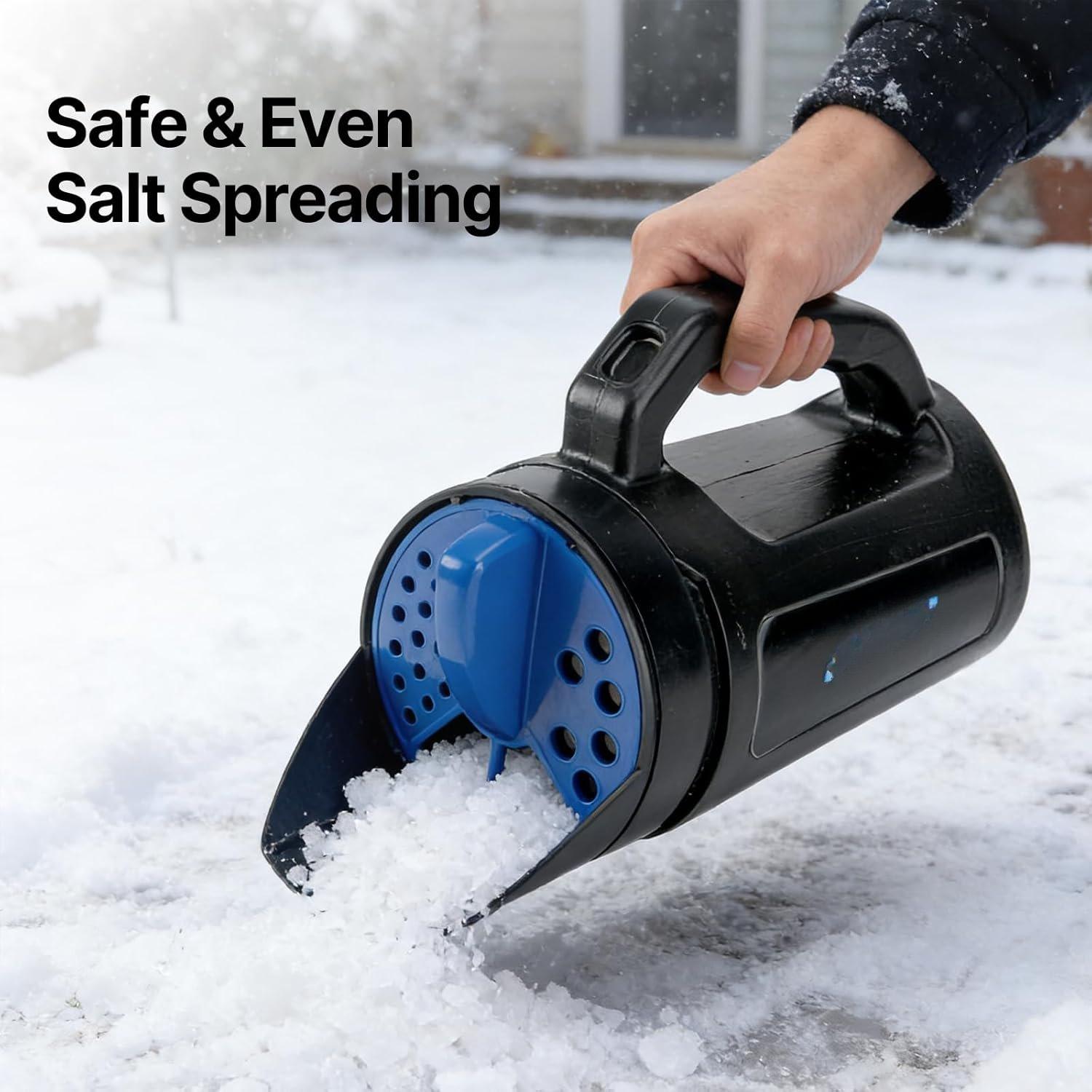Handheld Spreader for Fertilizer, Grass Seed and Ice Melt, Multi-Use Seed Spreaders for Lawns with Adjustable Openings, 84 Oz Capacity Lawn Spreader for Yards and Garden Care