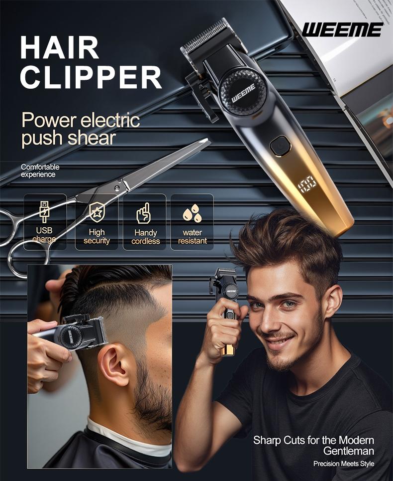 Weeme Electric Hair Trimmer for Men, Professional High Quality Trimmer USB Charging Beard & Nose Hair Trimmer, T-Shape Blade Shaver, Holiday Gift for Boyfriend