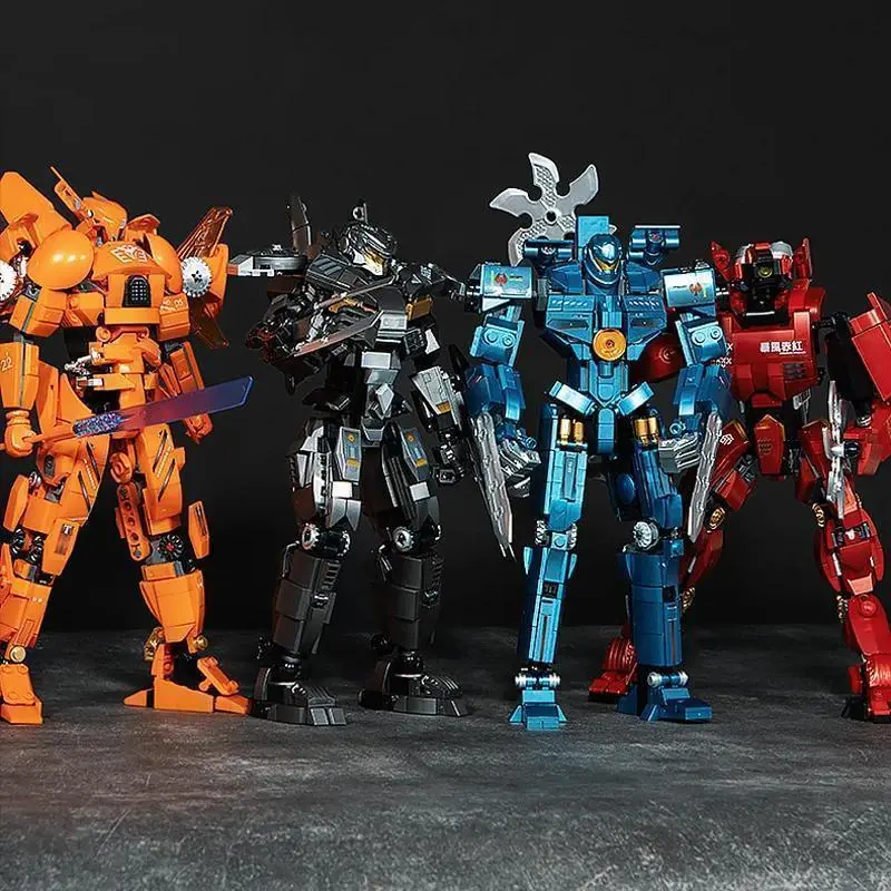 KBOX Pacific Hunter Robot building blocks Mecha Warrior Assembling toys film character model ABS plastic children gift