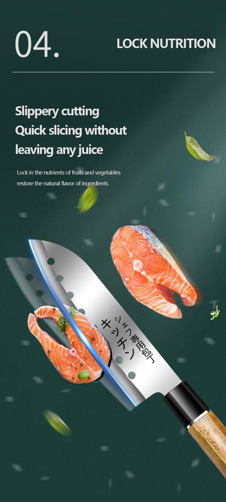 Multi functional kitchen knife 2-piece set, suitable for slicing, diced, and chopped, used for chefs and home kitchens, durable structure, catering to chef enthusiasts