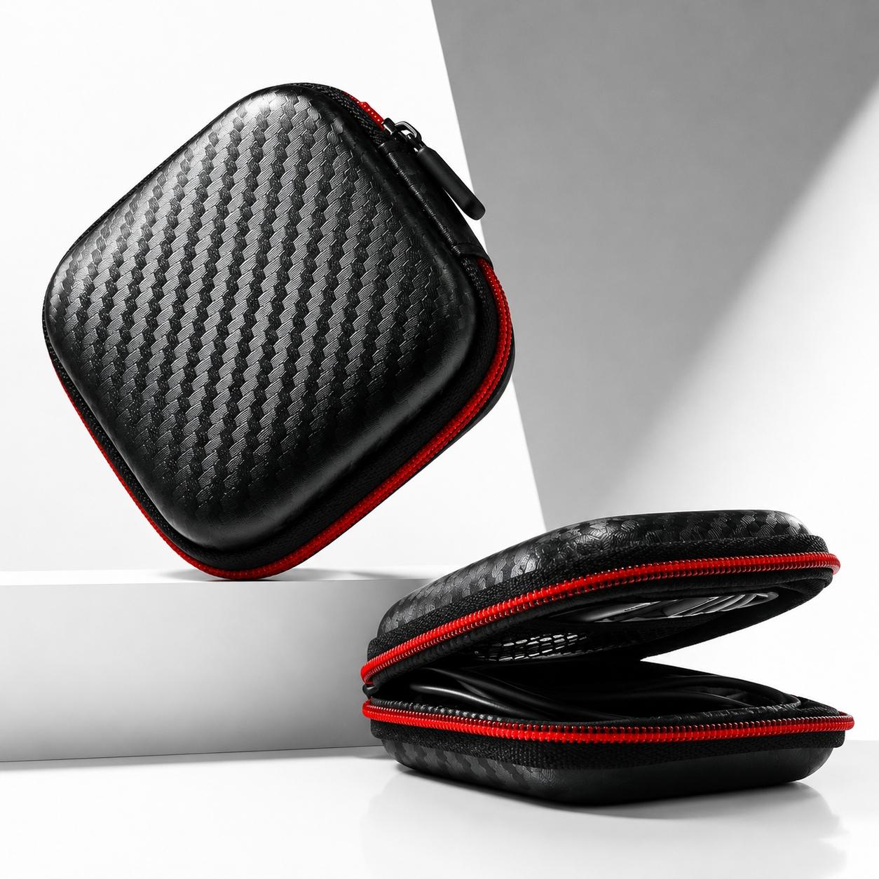 Multifunctional Hard Case Storage Box: Waterproof Design, Round or Square Options. Organize USB Cables, Headphones, SD Cards, Keychains & Small Accessories. Anti-Loss Storage Bag for Daily Electronic Devices, Keep Everything Tidy & Secure.