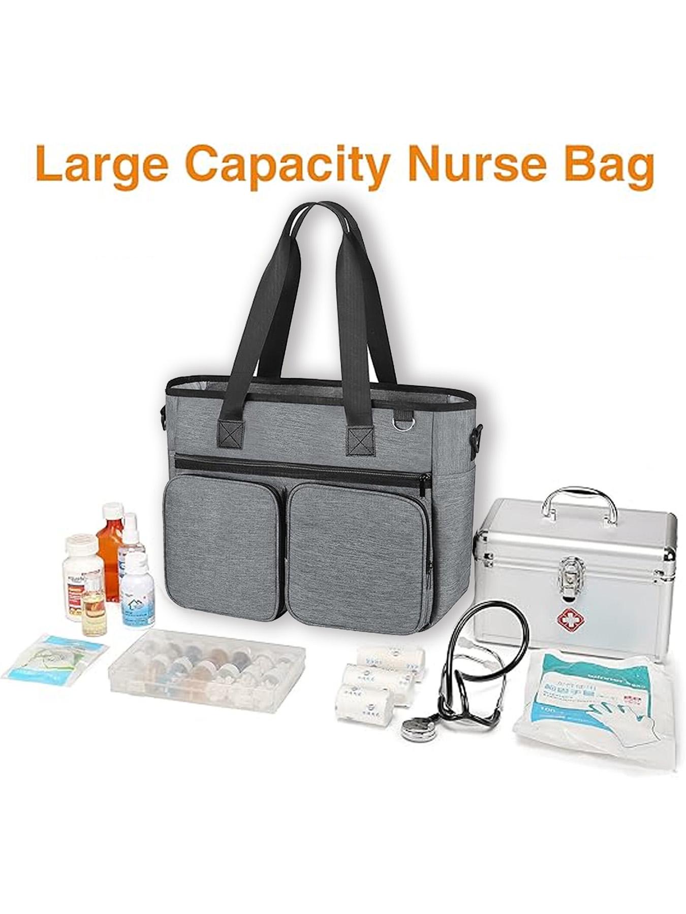 Teacher Tote Bag 15.6 inch Laptop Bag Work Bags for Women Nurse Tote Professional Computer Messenger Shoulder Bags Laptop Briefcase for Office, College, Nursing, Large Travel Tote Shoulder Bag with Zipper for College Office Clinical Gym