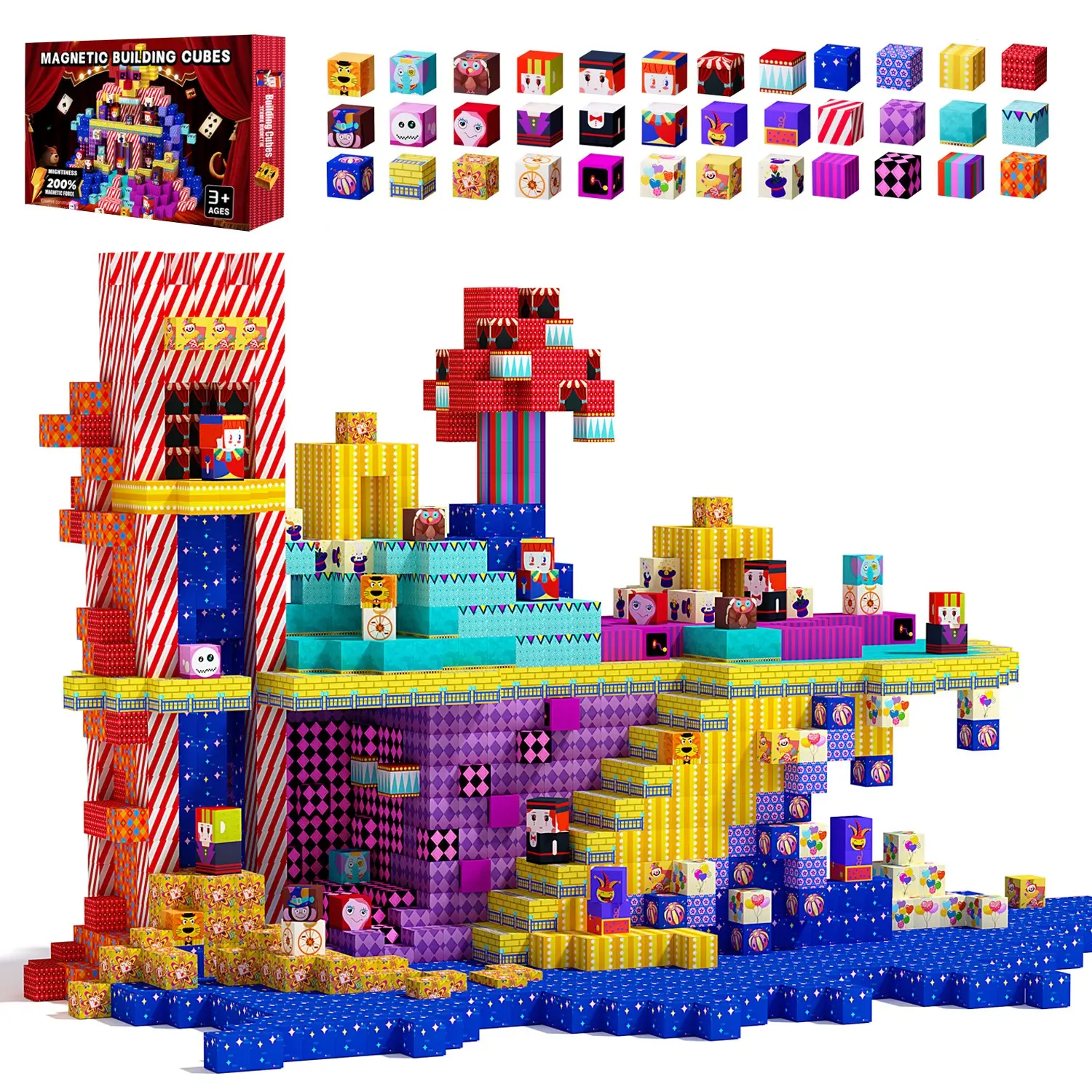 100/150/200PCS Magnetic Cubes Building Kit, STEM Learning Toys for Hands-On Building and Creative Stacking, 3D Magnetic Construction Set for Kids, Educational Birthday Gifts for Boys and Girls, Magnetic Blocks Cubes