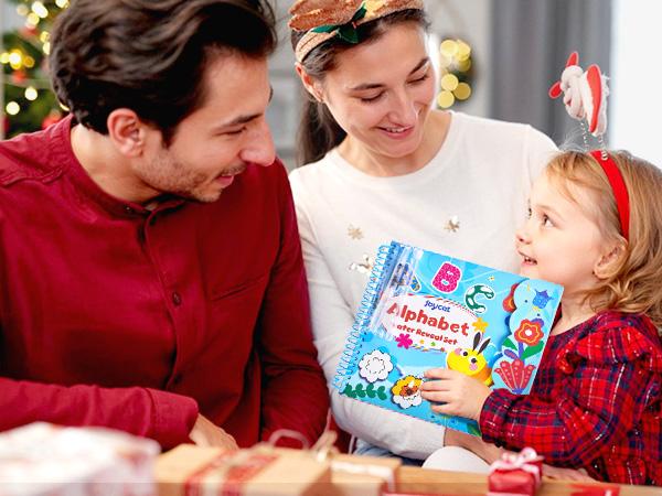 JoyCat Water Reveal Alphabet Coloring Books, Reusable 14 Activity Pages with Water Pen for Drawing, Preschool Alphabet Learning Letter Tracing Toys JoyCat Water Reveal Alphabet Coloring Books, Reusable 14 Activity Pages with Water Pen for Drawing, Preschool Alphabet Learning Letter Tracing Toys