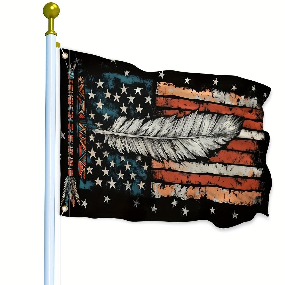 1pc, Modern Art Flag, Local American Tribal Pattern, 100% Polyester, Design for Outdoor Events, Parades, Competitions And Home Decor