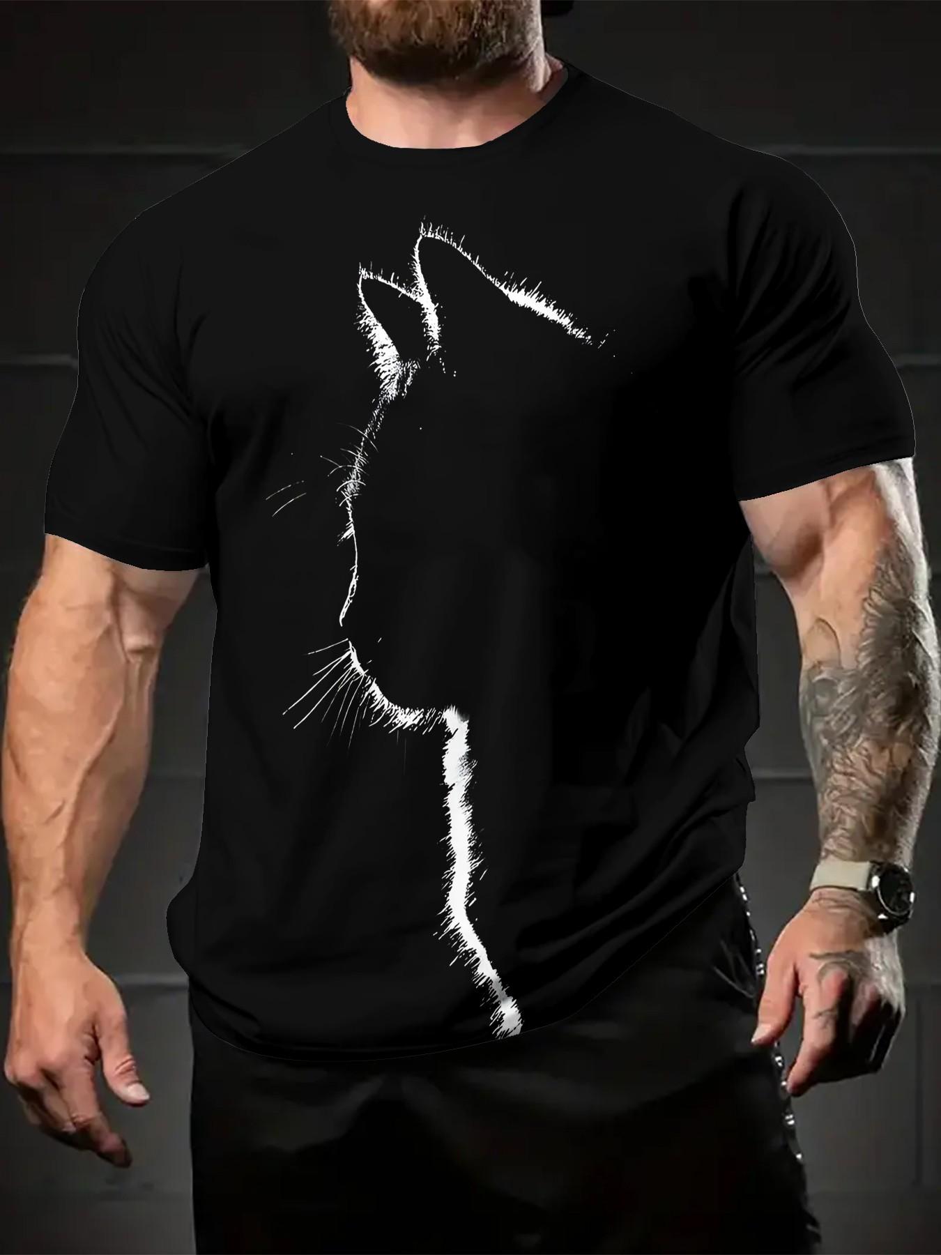 New Casual 3D American Digital Print Round Neck T-Shirt, Comfortable Fabric, Breathable, Not Hot, Short Sleeve, All Seasons