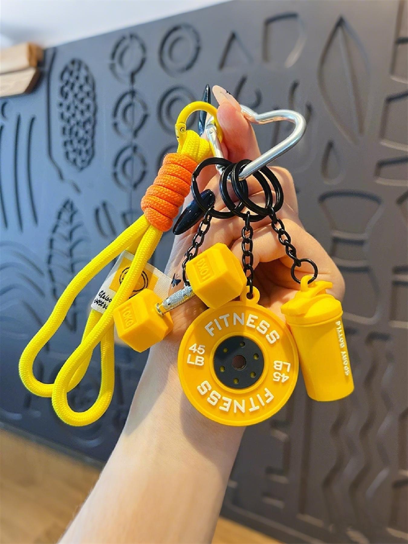 Creative Versatile Barbell Letter Decorative Hanging Piece for Bags Keys, Stylish Accessory for Everyday Use, Perfect Gift Idea