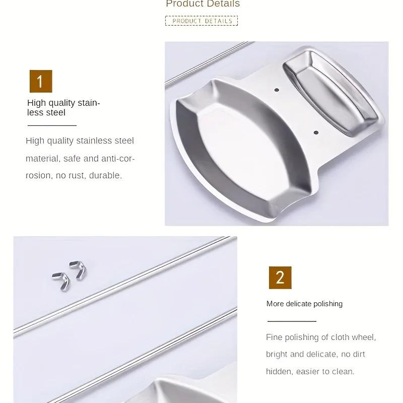 1pc Stainless Steel Pot Lid Holder with Detachable Drip Tray and Detachable Spoon Rest, Kitchen Sink Organizer for Thanksgiving, Christmas
