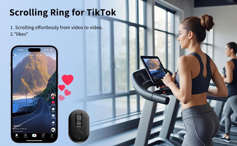 Kinmates Must-Have TikTok Scrolling Remote Control Ring: Enhance Your Viewing Experience – Bluetooth Page Turner for iPhone, iPad, iOS, and Android - Not Compatible with Kindle Devices, Google and Motorola Phones