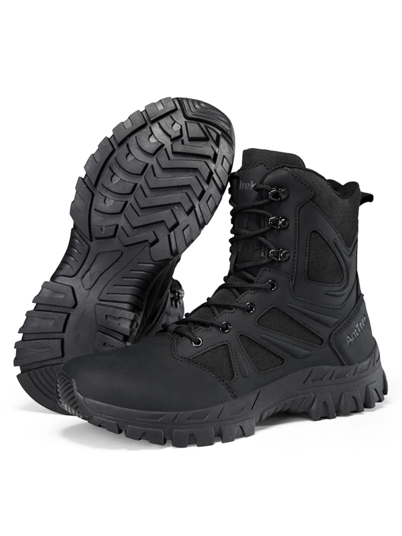 Waterproof Hiking Shoes, Lightweight Durable Outdoor Sports Shoes, Wide Fit Anti-Slip Sole, Unisex High Top Trail Running Shoes, Men's Outdoor Boots