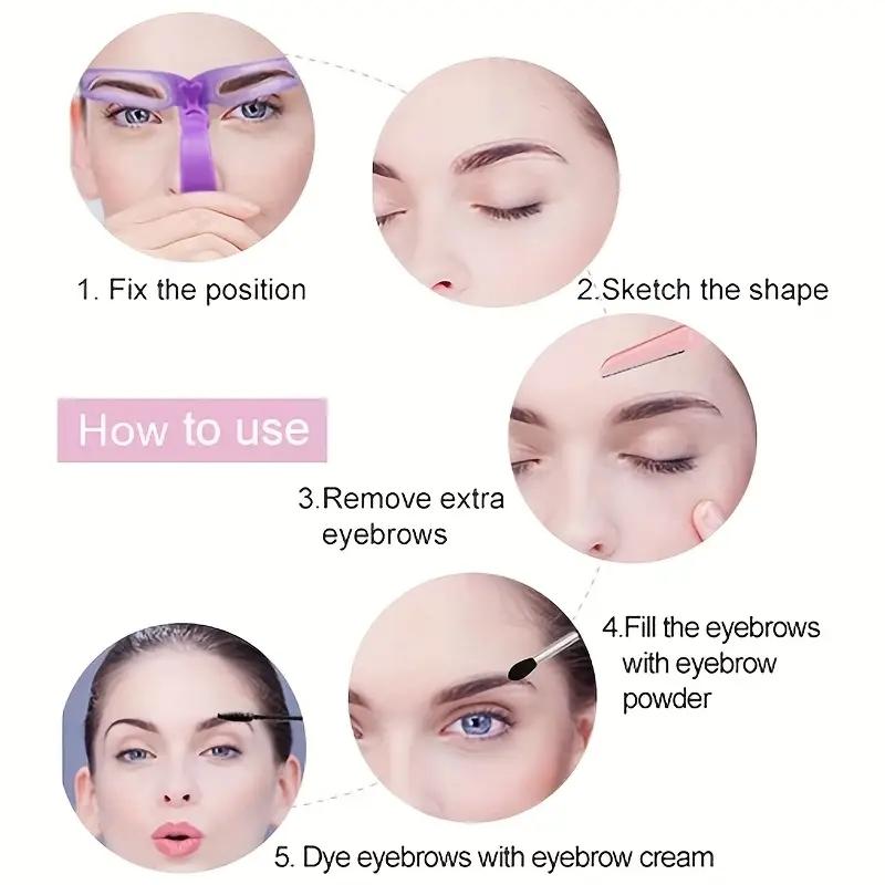 8 Set Eyebrow Template Stencil Makeup Tools Eyebrow Shaping Perfect Brows,Set of Eyebrow tools for Beauty Make Up Tools,Eyebrow Shaping Tools Make UP Aids