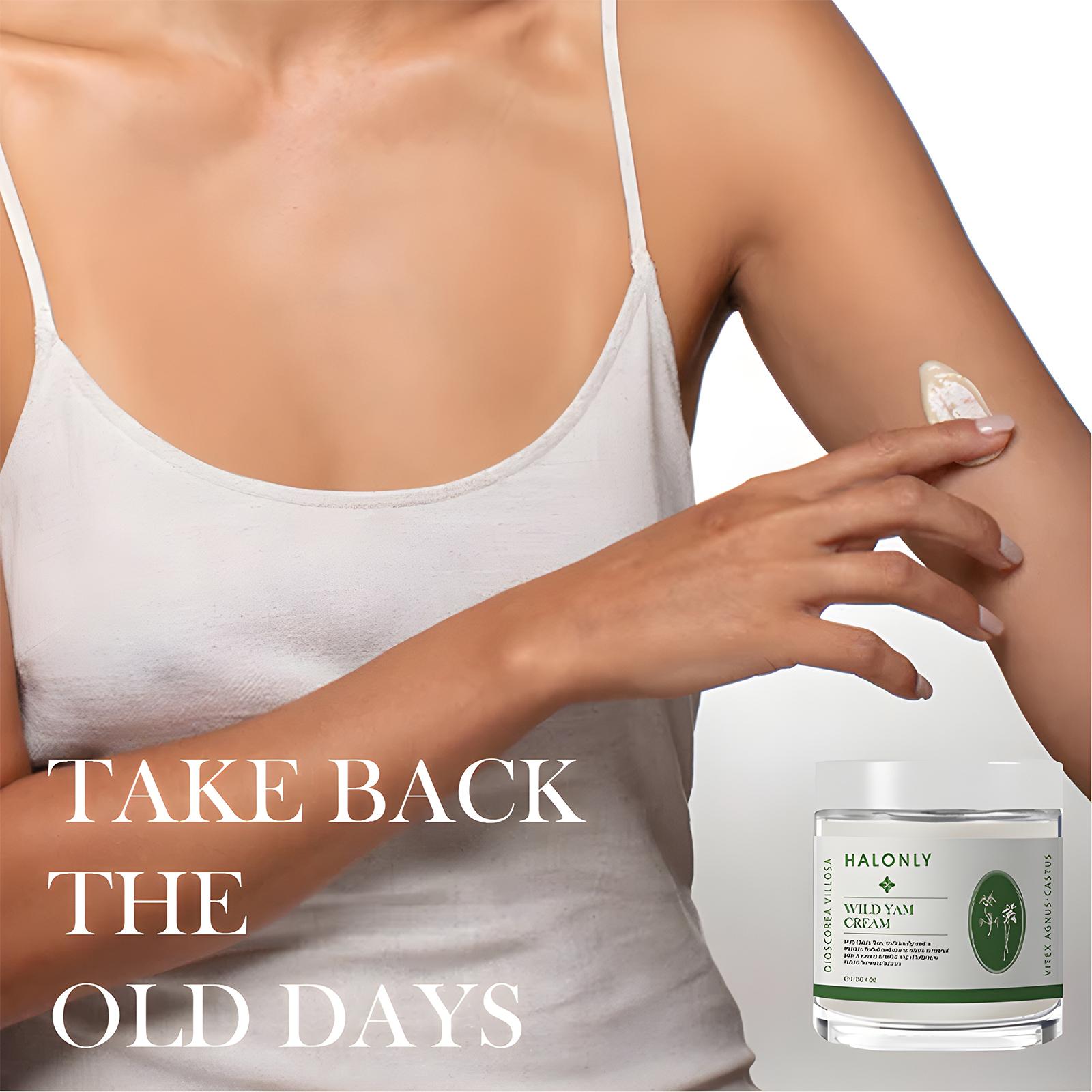 (HALONLY) Wild Yam Cream 4 oz - Menopause & Perimenopause Support Hormone Balance Hydrating Skincare for Women Gentle Moisturizing Firm Anti Aging