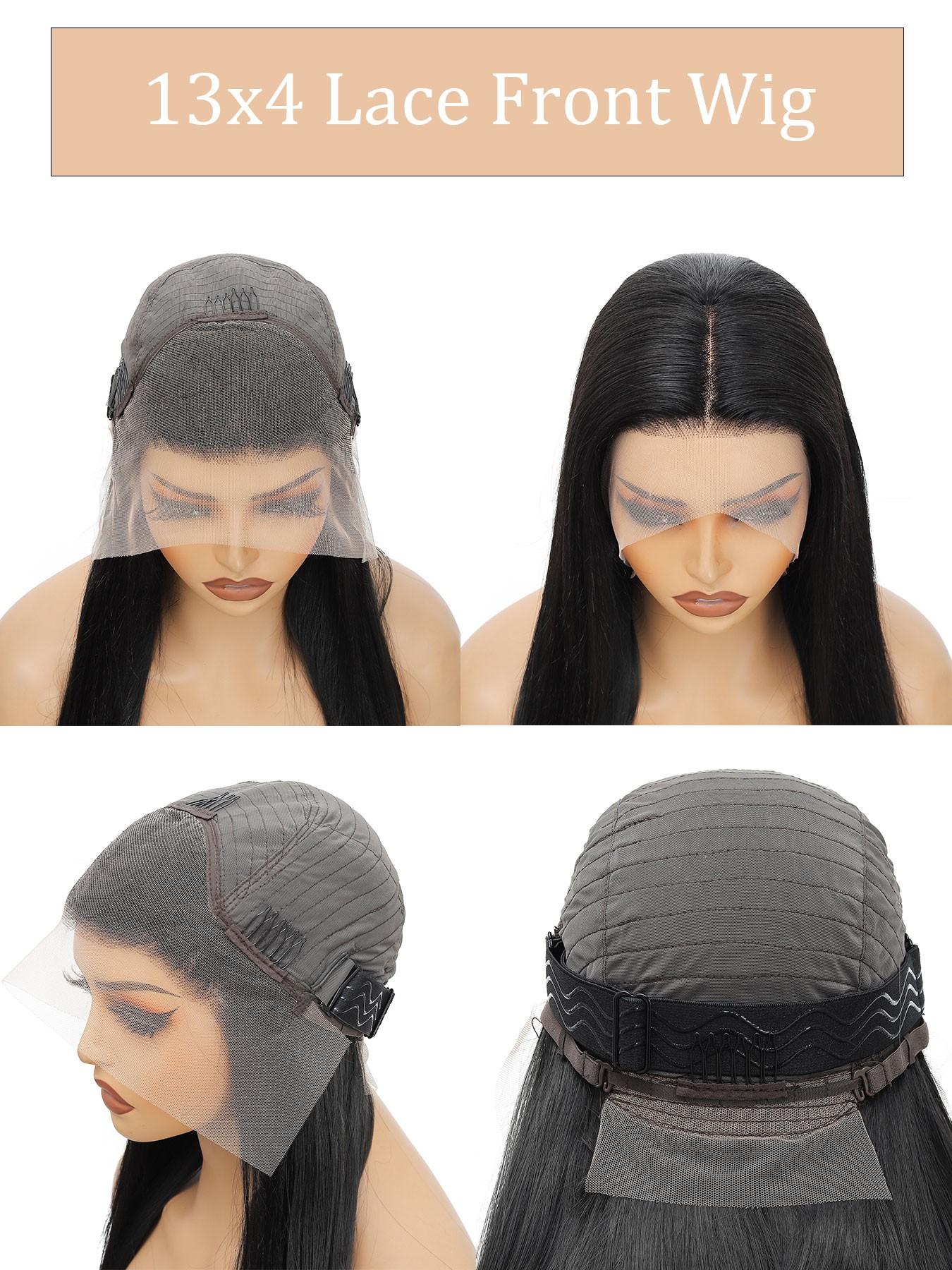 40 Inch 200% Density Long 13x4 Synthetic Lace Front Wigs For Women Heat-Resistant Hair 13x4 HD Transparent Lace Frontal Wigs Wigs Pre Plucked For Women's Daily And Holiday Occasions Wig