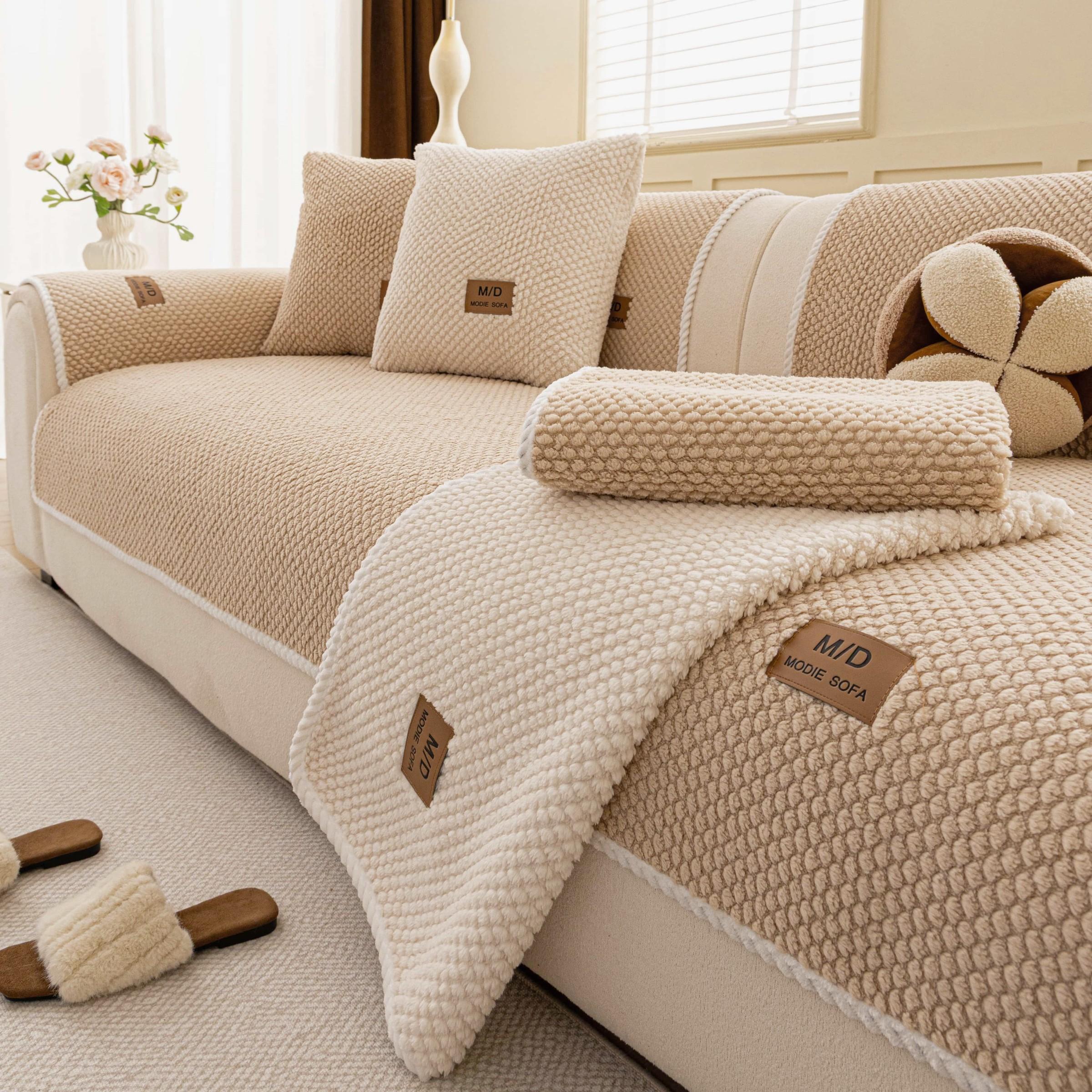 Luxury Thick Removable Couch Cover, 1 Count Soft Textured Seat Pad, Non-Slip Washable Universal Sofa Protector, Sectional Sofa Slipcovers, Pet-Friendly Modern Slipcover for Sectional, Loveseat and 3-Seater Couch #GLOBAL PICKS Luxury Thick Removable Couch Cover, 1 Count Soft Textured Seat Pad, Non-Slip Washable Universal Sofa Protector, Sectional Sofa Slipcovers, Pet-Friendly Modern Slipcover for Sectional, Loveseat and 3-Seater Couch #GLOBAL PICKS