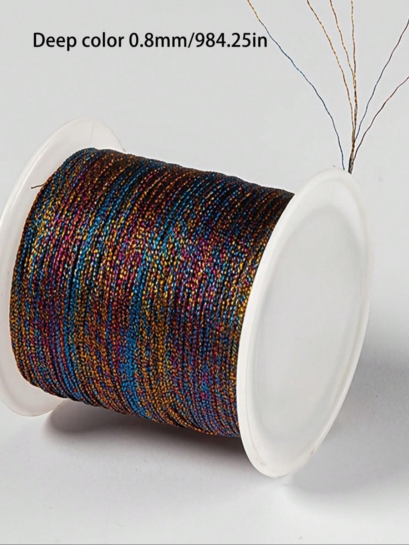 Gold/Silver Thread Macrame Cord Rope Braided String For Bracelet Necklace DIY Tassels Beading Shamballa String Jewelry Making