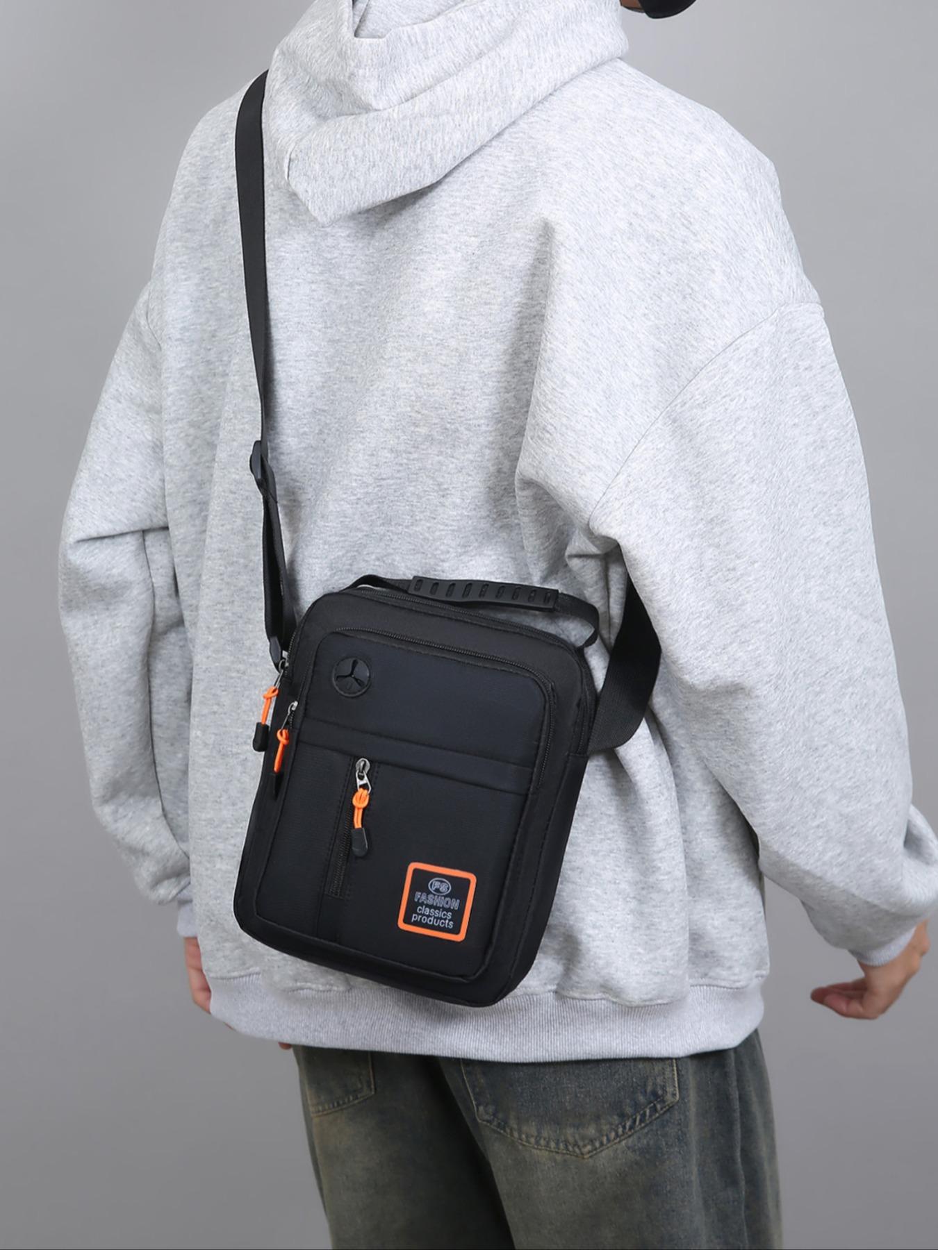 Men's Crossbody Bag, Large Capacity Oxford Fabric, Multi-Functional Design, Multiple Pockets, Adjustable Shoulder Strap, Daily Use