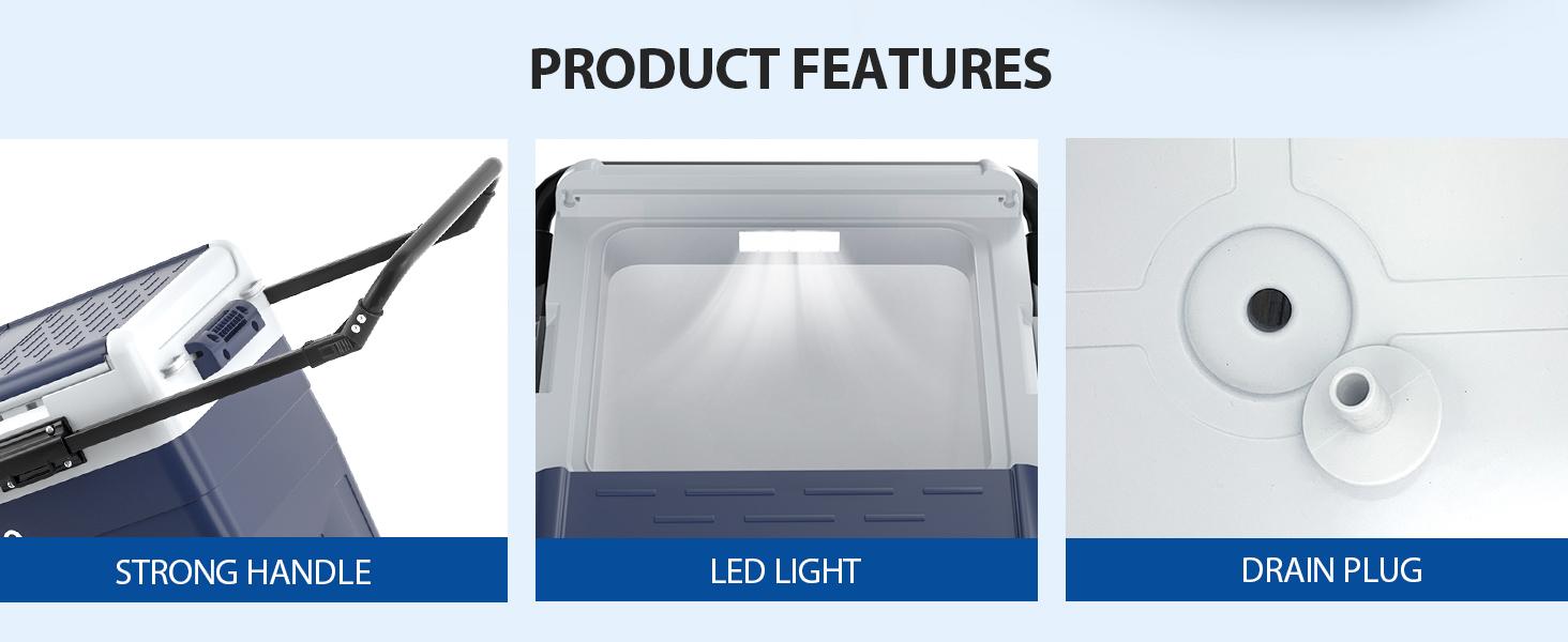 Aeitto 12 Volt Car Refrigerator, 52QT(50L) Dual Zone Portable Car Fridge Freezer -4℉-68℉ Electric Cooler Dual Temp Control Cooling Freezing 12/24V DC & 100-240V AC for Travel, Camping, RV, Road, Home Aeitto 12 Volt Car Refrigerator, 52QT(50L) Dual Zone Portable Car Fridge Freezer -4℉-68℉ Electric Cooler Dual Temp Control Cooling Freezing 12/24V DC & 100-240V AC for Travel, Camping, RV, Road, Home