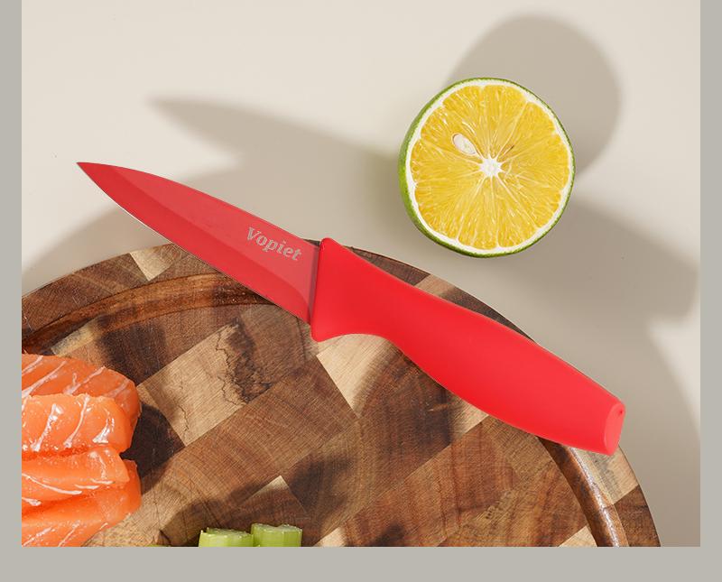 14 Pieces, Kitchen Knife Set, 7 Knives, 7 Protective Sleeves, Can Cut Meat and Vegetables, Can Cut Fruit, Can Cut Steak, Rust Resistant and Durable,  Gift Set Outdoorfun Fathersdaygift Outdoorfun Fathersdaygift Utensils Stainless Steel Cooking