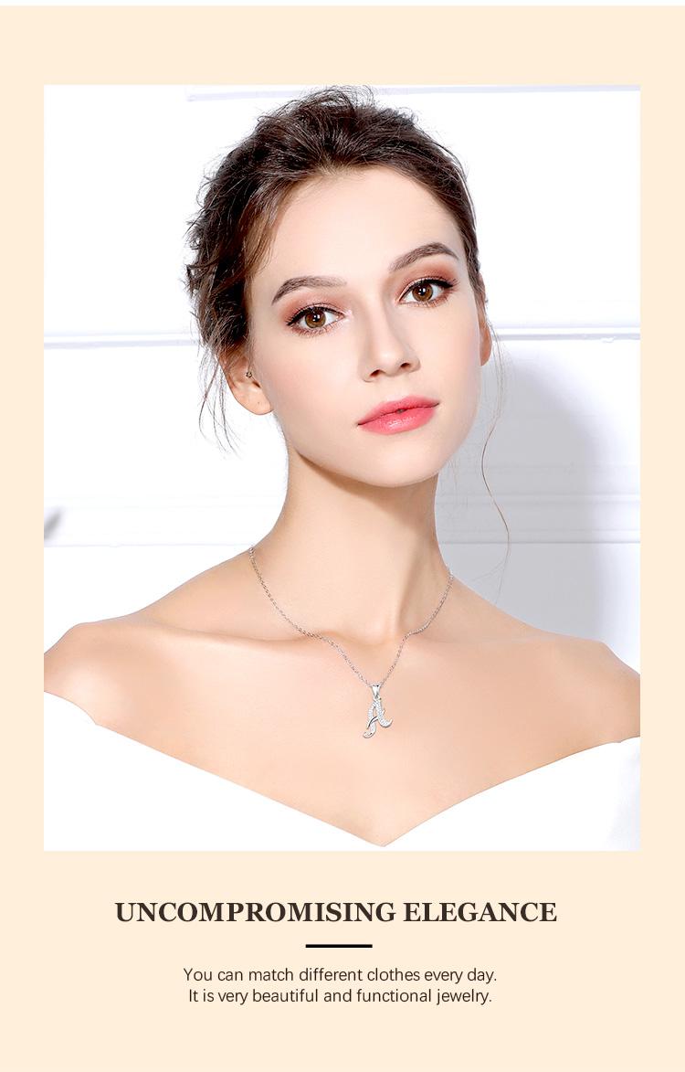 Dazzling Letter Initial Necklace, Monogram Pendant with Cubic Zirconia, Meaningful Jewelry Gift for Valentine's, Birthdays & Anniversaries