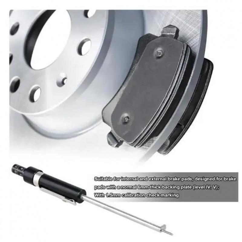 Car Brake Pad Thickness Measurement Tool, Includes Brake Shoe Scale, Base Plate Tester, Brake Pad Inspection Pen, Scale