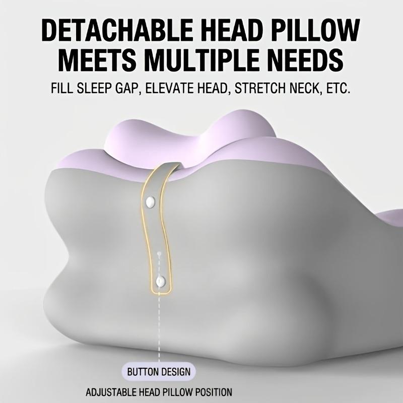 Dual-Person Lumbar Support Pillow with Small Cushion, Multi-Position Back Curve Pad, Curved Supportive Backrest, Washable, Durable, Sofa Bed Headrest, Bed Backrest Dxz-24