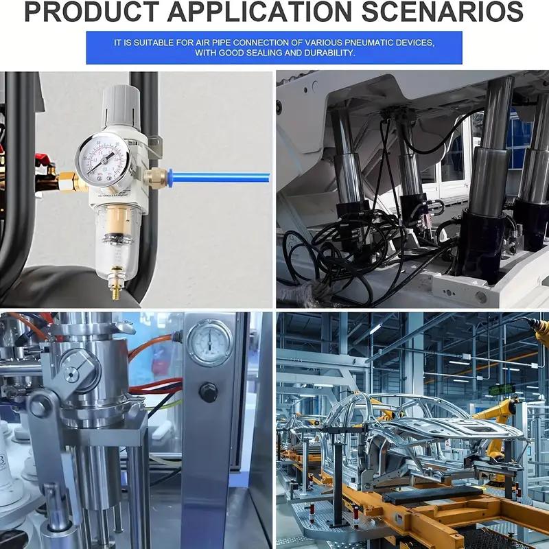 25-Piece Pneumatic Quick Connect Set, High Strength Copper Body, Blue Rubber Seal, 360 Degree Rotation, Fast Installation & Removal