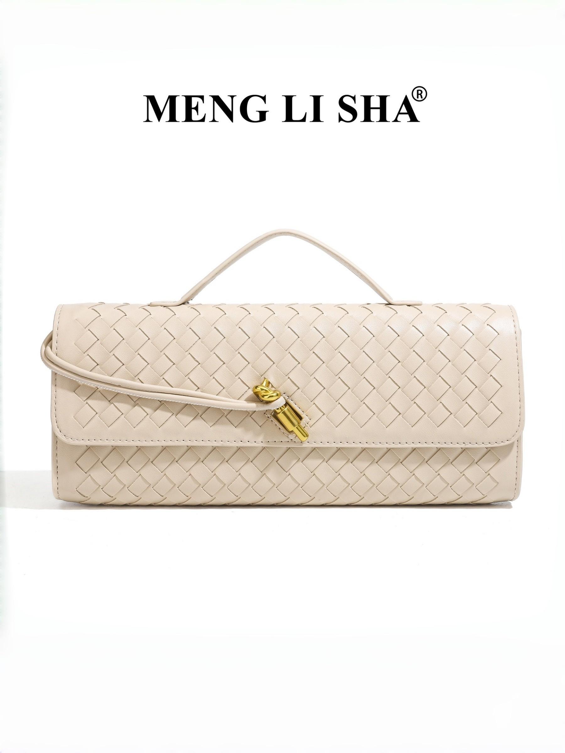 Elegant Braided Shoulder Bag, Unique High-End Horizontal Handbag, Evening Party Crossbody, Versatile Fashionable Purse, Stylish and Refined