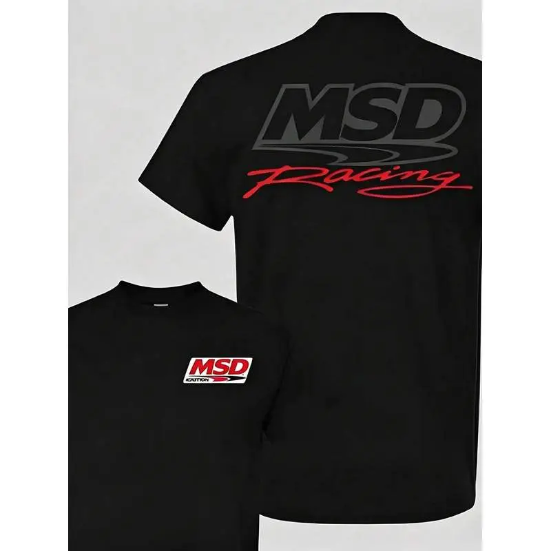 MSD Racing Bold Motorsport Graphic T-Shirt (Hot) Summer Outfit Street Car Enthusiast Print Top Gift For Friends
