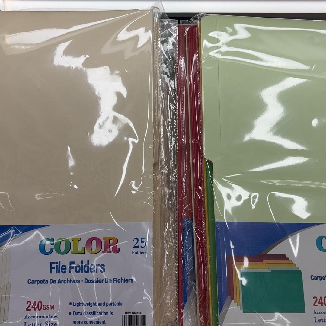 Colored Manila File Folders, Office Supplies, Simple Classification Index Folders, A4 Size, Custom Samples Accepted, Organize Documents Efficiently