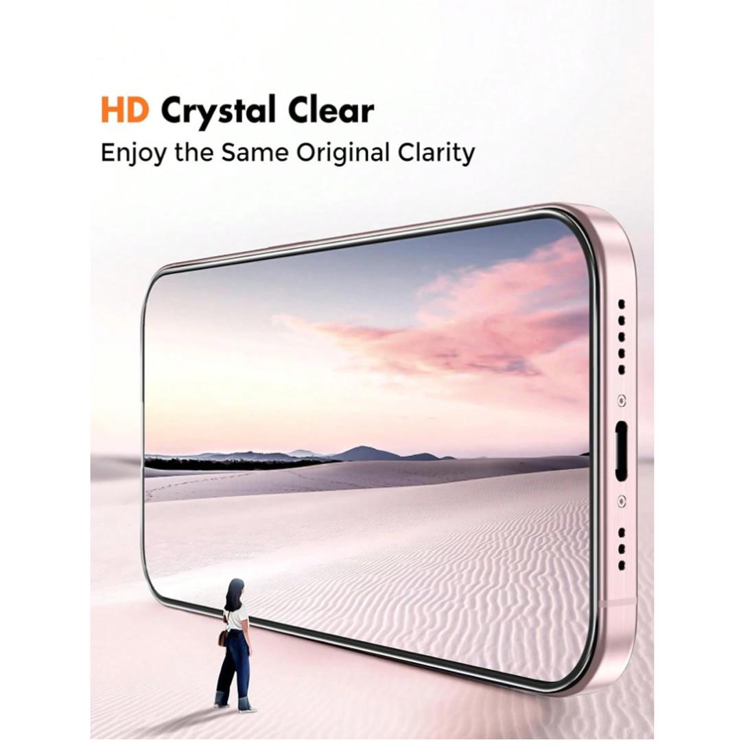 3Pcs Tempered Glass Compatible With iPhone17 Air 16e 15 14 13 12 16 Pro Max Screen Protector Compatible With iphone 11 13Mini 7 8 14 Plus SE X XS 14Pro Phone Screen Protector, Phone Accessories Waterproof Shockproof Anti-Fall Anti-Fall Scratch Resistant
