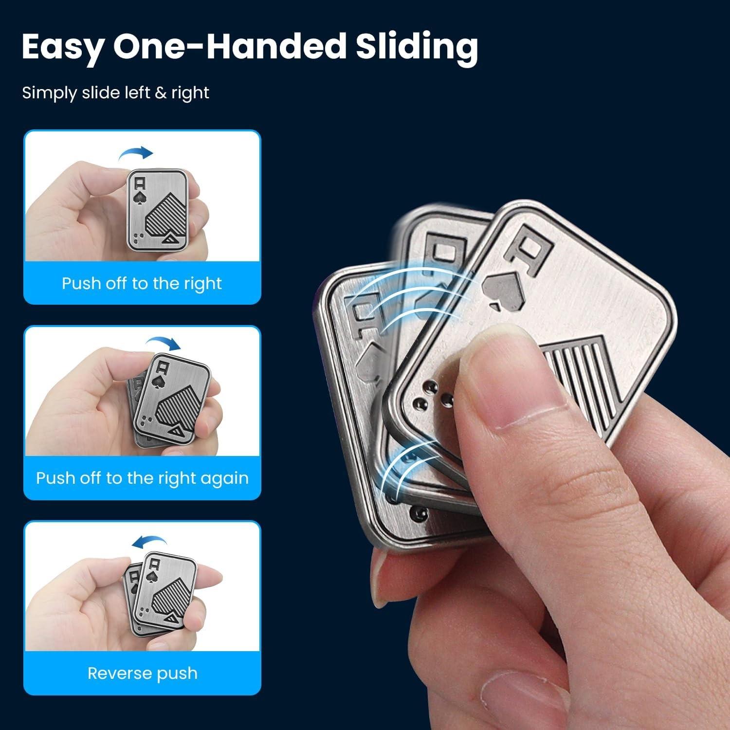 Magnetic Metal Fidget Toys for Adults & Teens, Stress Relief Fidgeting, Manual Rotation Stress Relief Toy, Office Decompression Tabletop Toy（Magnet style） #GLOBAL PICKS